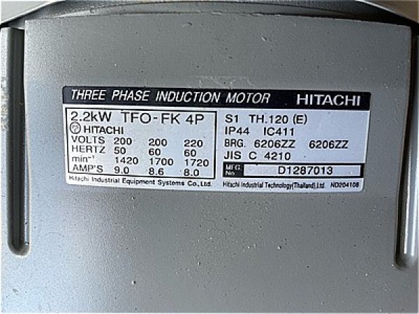 画像4: 【商品番号：C3320  　日立 2.2ｋW-4P　（未使用品） (4)