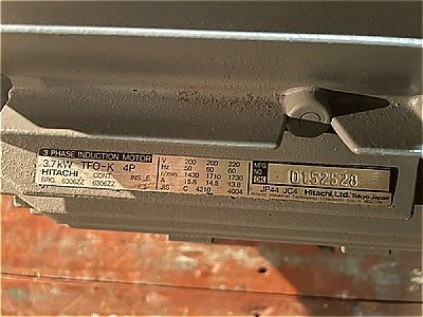 画像4: 【商品番号：C3364   日立 3.7ｋW-4P 　  (4)