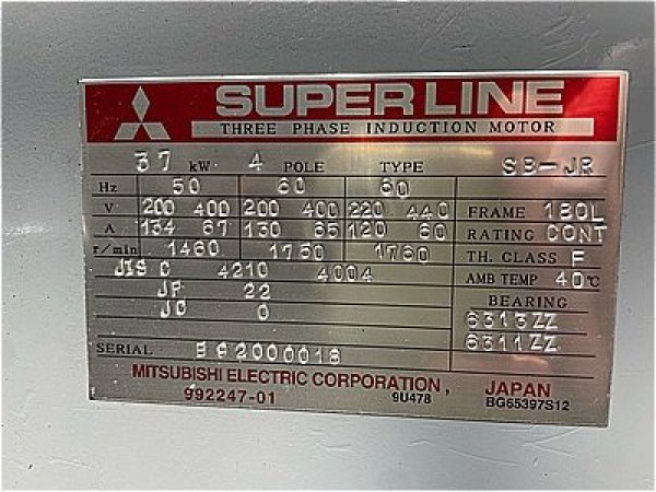 画像4: 【商品番号：C3409    三菱 37ｋW-4P  (屋内型) (4)